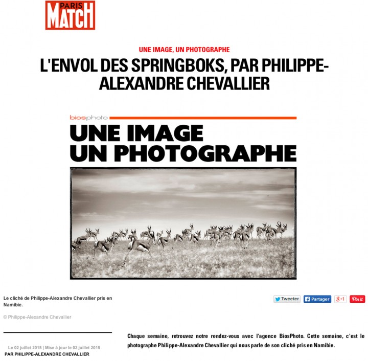 PARIS MATCH-UNE IMAGE, UN PHOTOGRAPHE