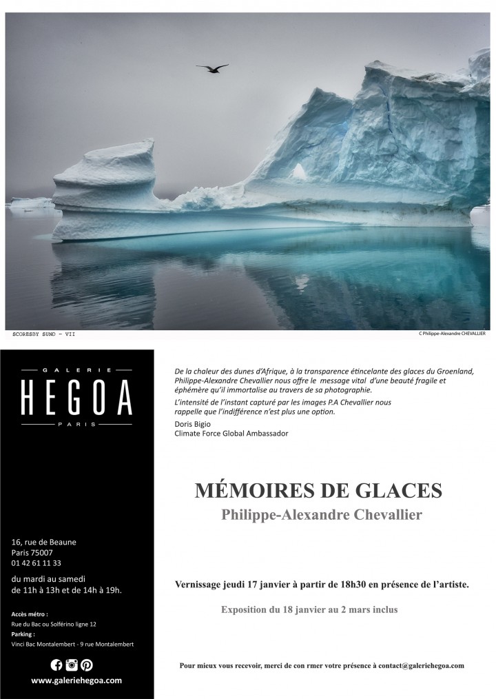 Mémoires de Glaces –   Exposition Galerie HÉGOA
